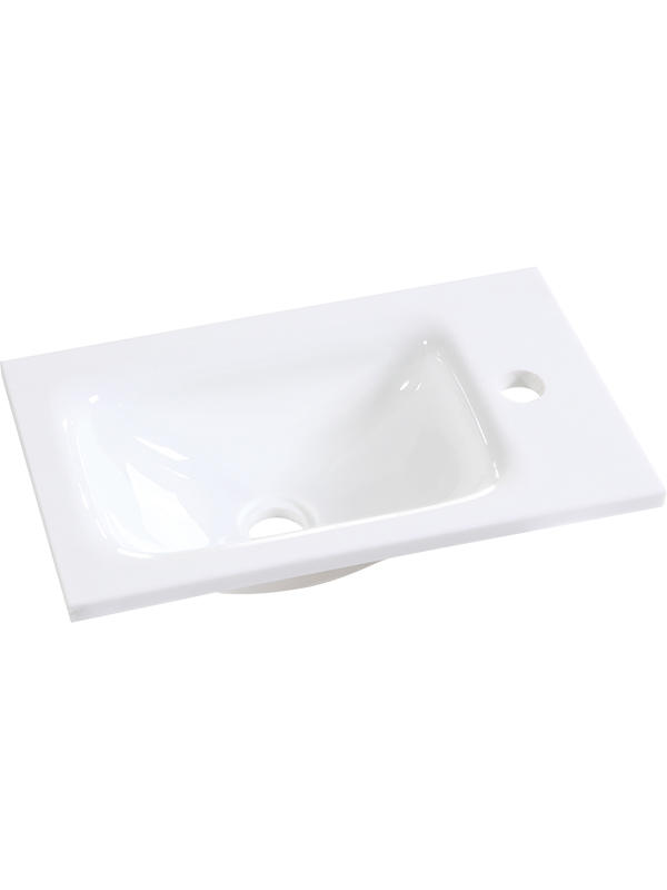 43cm Pure white Phoenix stone Small Glass basin Bathroom sinks