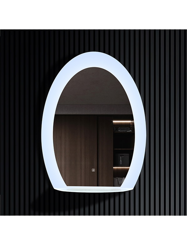 Modern new design led illuminated backlit 8mm glass bathroom mirror	
