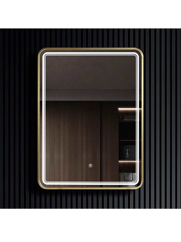 XINHAI Newest 5mm Silver Framed Decorative whole Wall LED smart lighted bathroom Mirror