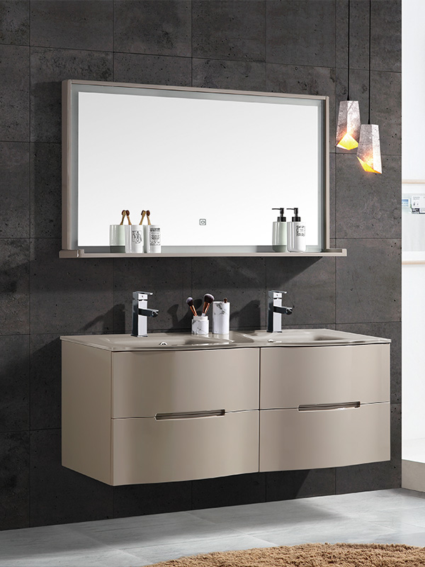 Double bowls Wall mounted Modern Elegent Bathroom Furniture Bathroom Vanity set