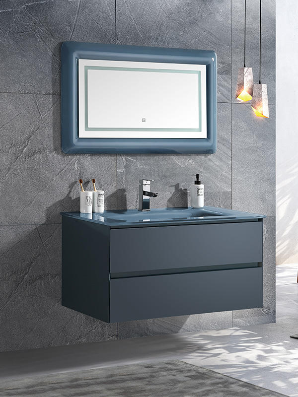 100cm Wall Hung Bathroom cabinet set with Glass basin