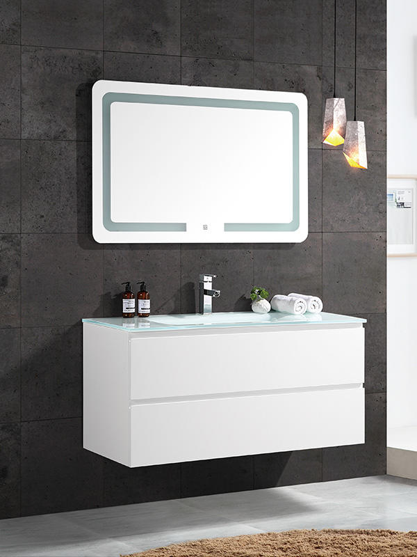 120cm White Wall Hung Bathroom cabinet set, Single bowl