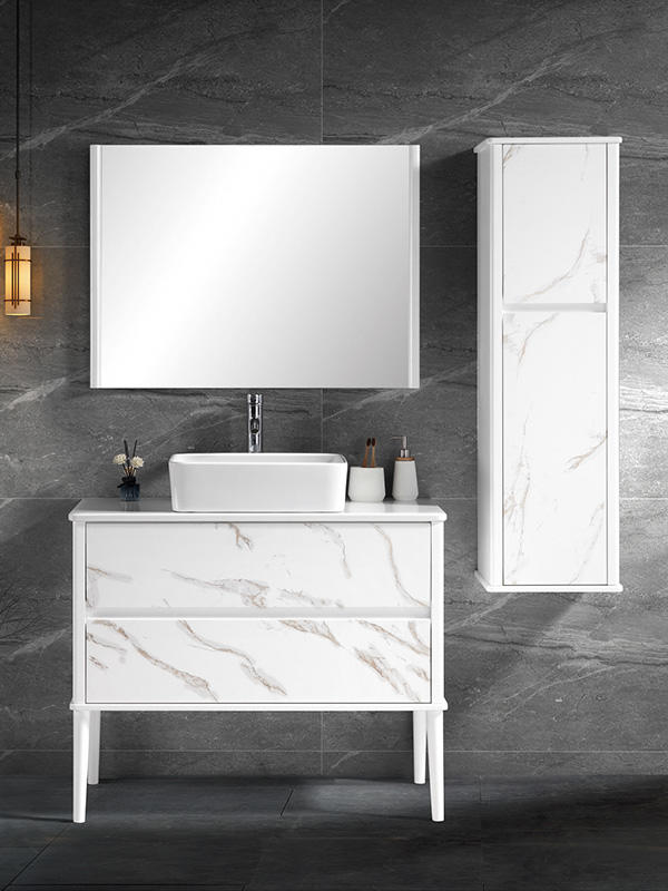 Solidwood Floor standing Bathroom cabinet set with Side cabinet