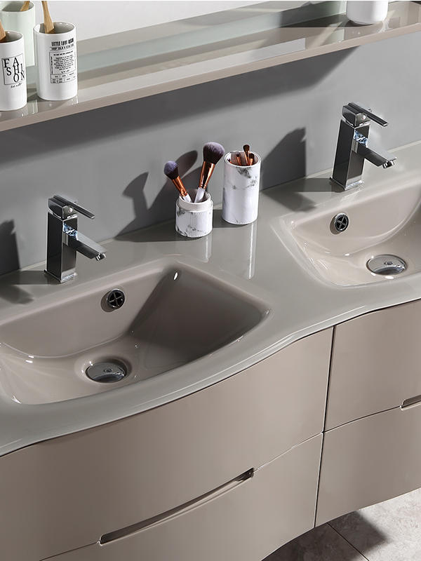 Double bowls Wall mounted Modern Elegent Bathroom Furniture Bathroom Vanity set