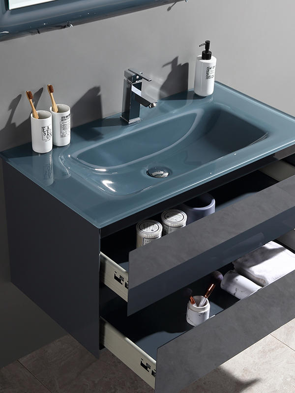 100cm Wall Hung Bathroom cabinet set with Glass basin