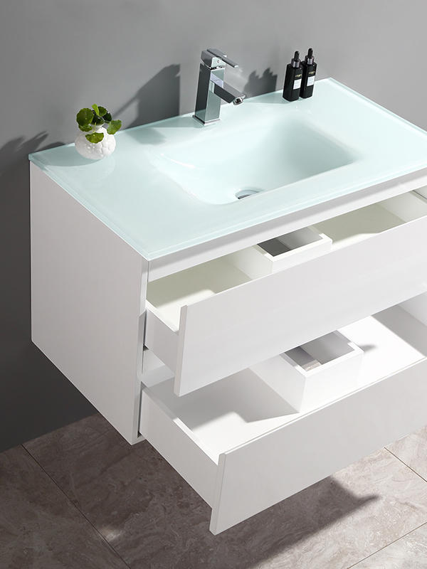 80cm White Wall Hung Bathroom cabinet set, Single bowl