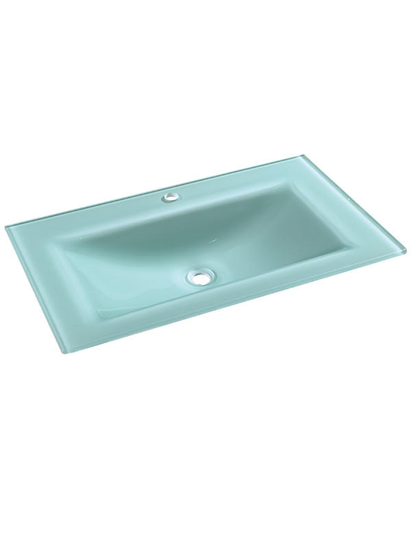 101cm Extra clear Glass counter basin with Single bowl