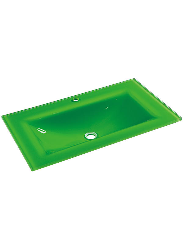 81cm Green Extra clear Glass counter basin Bathroom sinks