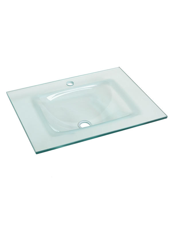 61cm Transparent Glass counter basin Bathroom sinks