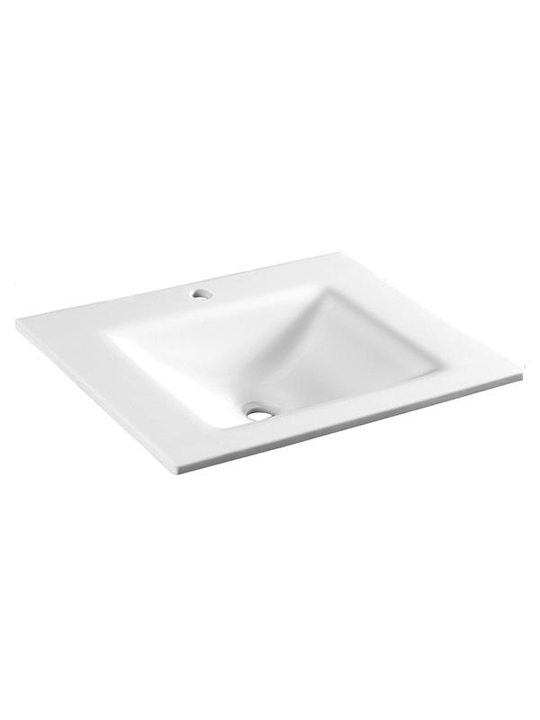 61cm Pure White Phoenix stone Glass counter basin Bathroom sinks