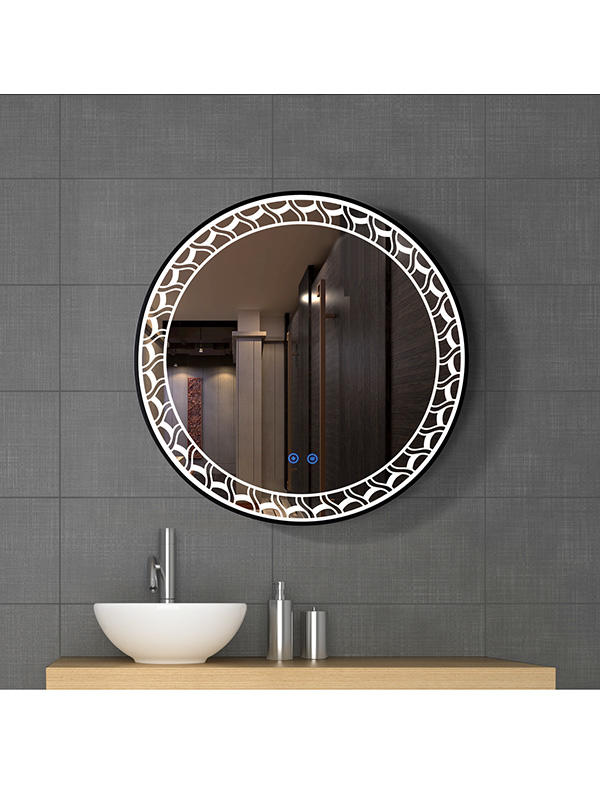 70cm Smart control Round LED bathroom mirror with light