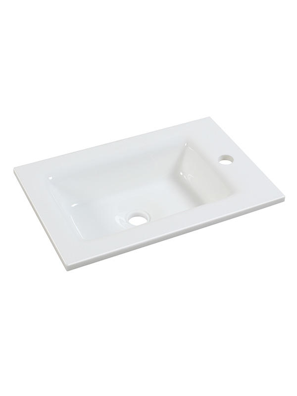 50cm Pure white Phoenix stone counter basin Bathroom sinks
