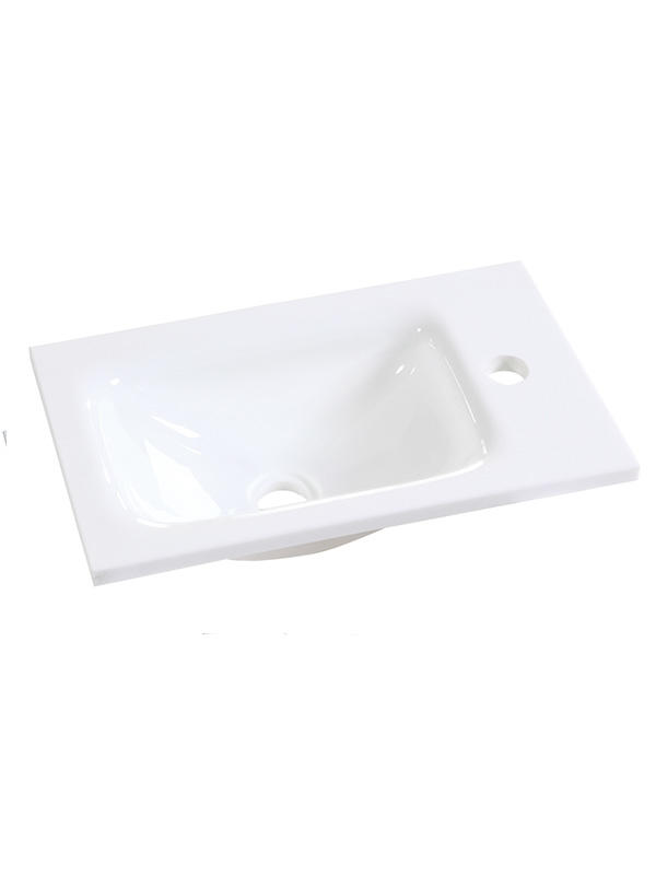 43cm Pure White Small Glass basin Bathroom sinks