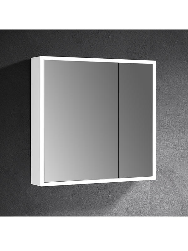 Modern Mirror Cabinet IP44 Rate LED Lighted Hotel Bathroom Mirror	