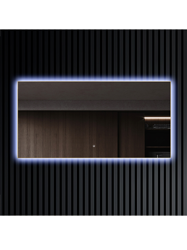Big size Acrylic Frame Backlit Wall Decorative LED Light Bathroom Mirror
