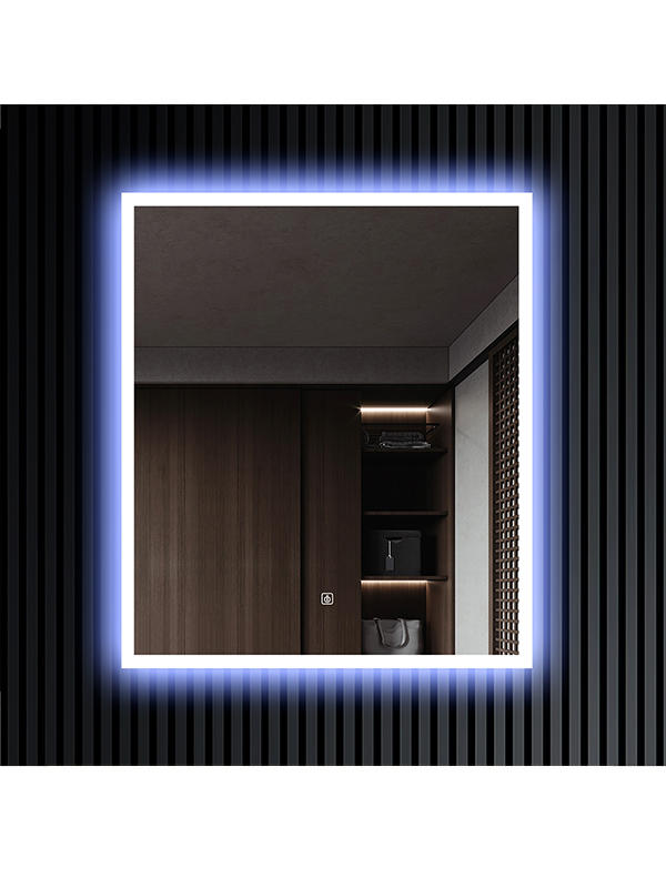 Rectangle Acrylic Frame Home Illuminated Led Makeup Wall Standing Mirror	