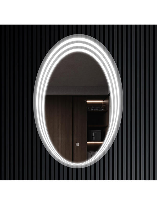 Glass Framed Smart Mirror Backlit Wall Mirror LED Bathroom Mirror with light