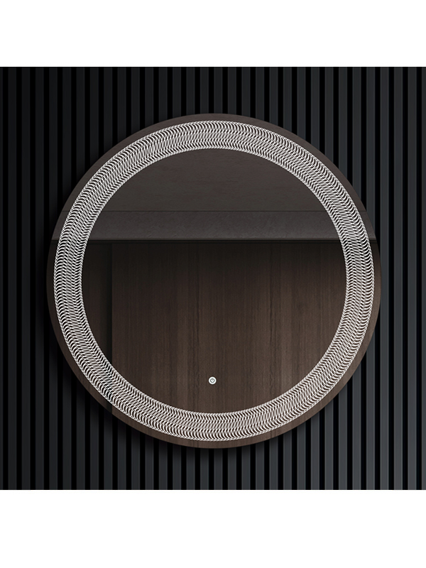 Luxury Black Metal Framed Bath Mirrors Led Illuminated Bathroom Mirrors