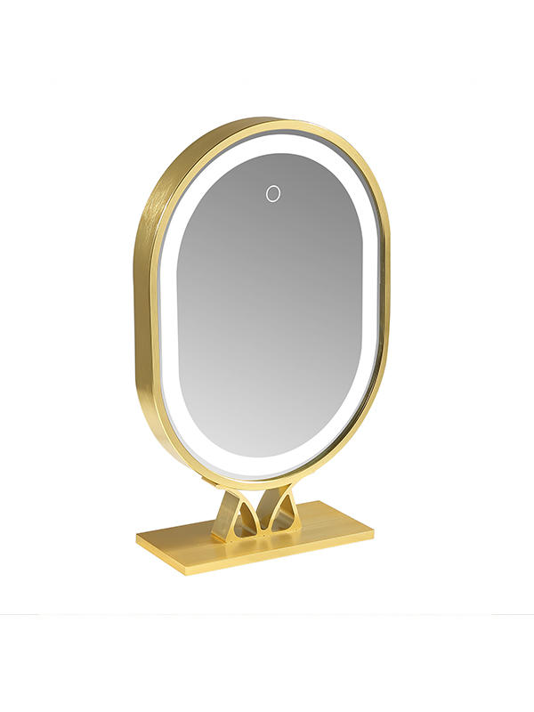 2022 hot sale golden framed makeup mirror,toilet mirror LED bathroom mirror